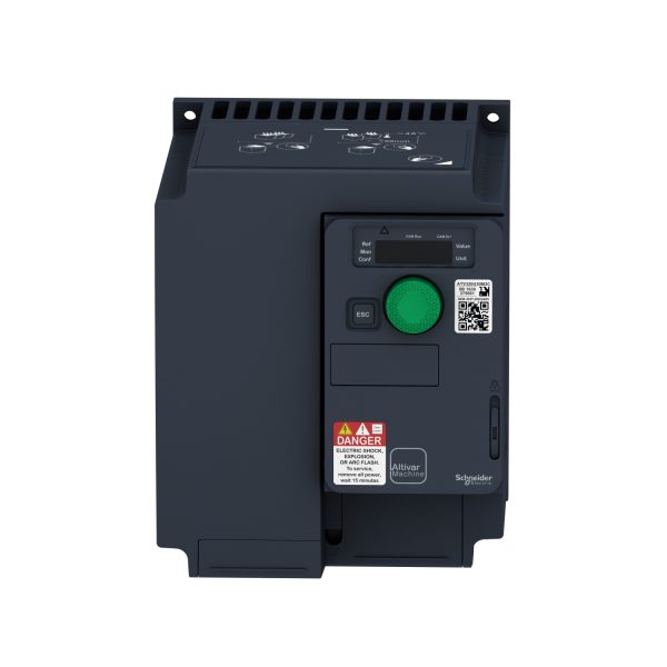 شنايدر ATV320U40M3C ATV | محرك متغير السرعة، آلة Altivar ATV320، 4 كيلو واط، 200...240 فولت، 3 مراحل، مدمج