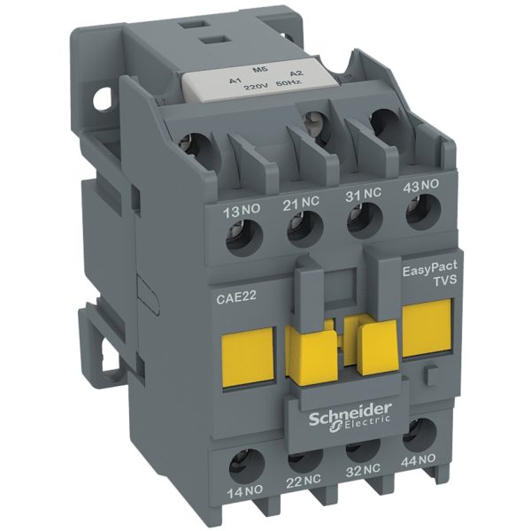 شنايدر CAE22M5 | مرحل التحكم، EasyPact TVS، 2NO+2NC، <=690 فولت، ملف 220 فولت تيار متردد 50 هرتز