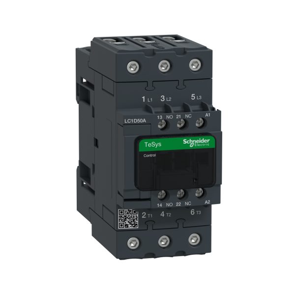 شنايدر LC1D50AM7 المقاولين | ملف TeSys D - 3P(3 NO) - AC-3 - <= 440 فولت 50 أمبير - 220 فولت تيار متردد 50/60 هرتز