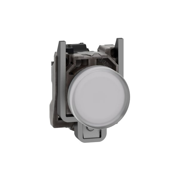 شنايدر XB4BVB1 | ضوء دليلي، معدني، أبيض، Ø22، عدسة عادية مع LED مدمج، 24 فولت تيار متردد/تيار مستمر