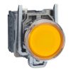 شنايدر XB4BW3565 | زر ضغط مضيء، معدني، متساطح، برتقالي، Ø22، زنبركي العودة، <= 250 فولت، 1 NO + 1 NC