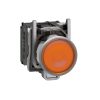 شنايدر XB4BW35B5 | زر ضغط مضيء، معدني، متساطح، برتقالي، Ø22، إرجاع زنبركي، 1 NO + 1 NC 24 V AC/DC