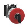شنايدر XB4BS9442 هارموني | إيقاف إيقاف الطوارئ، معدن، فطر أحمر Ø40، Ø22، تحرير مفتاح قفل الزناد، 1 NC