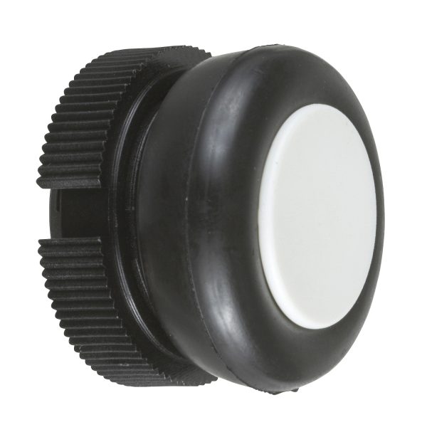 XACA9411 | Push button head, plastic, white, booted, spring return