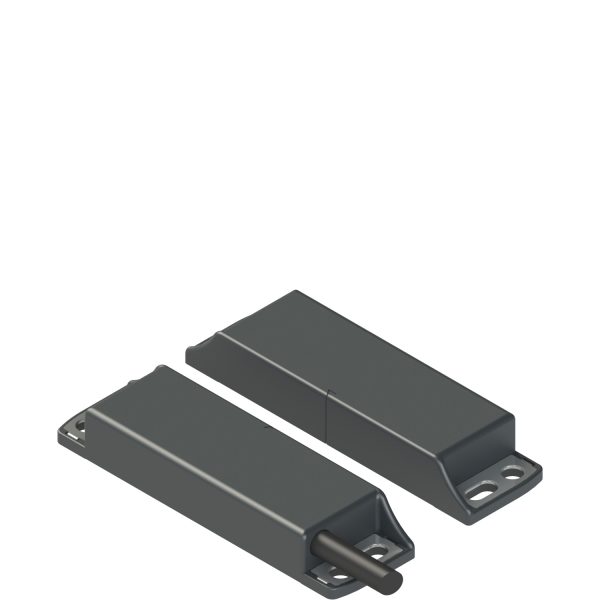 ريال BD41AN2-B02F | مستشعر أمان مغناطيسي يكتمل مع مشغل جهات الاتصال: 2NC (مع باب مغلق) + كابل 1NO PVC، 6 × 0.25 مم² - المسافة 8 مم 2 متر